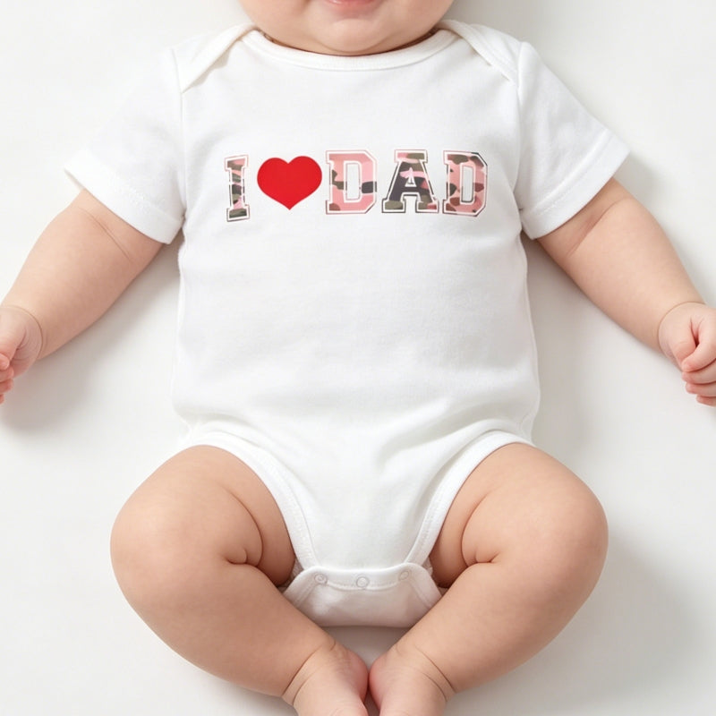 "I ❤️ DAD" Baby Onesie | Dad & Baby Matching Set | 0-24M