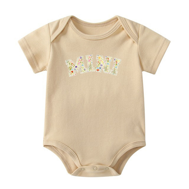 "MINI" Graphic Print Baby Onesie | Mama & Baby Matching Set | 0-24M