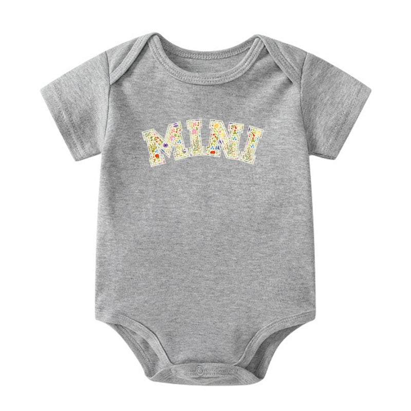 "MINI" Graphic Print Baby Onesie | Mama & Baby Matching Set | 0-24M