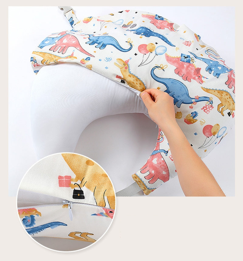 Baby Nursing Pillow 3-Piece Set - U-Shape Waist Support Breastfeeding Pillow