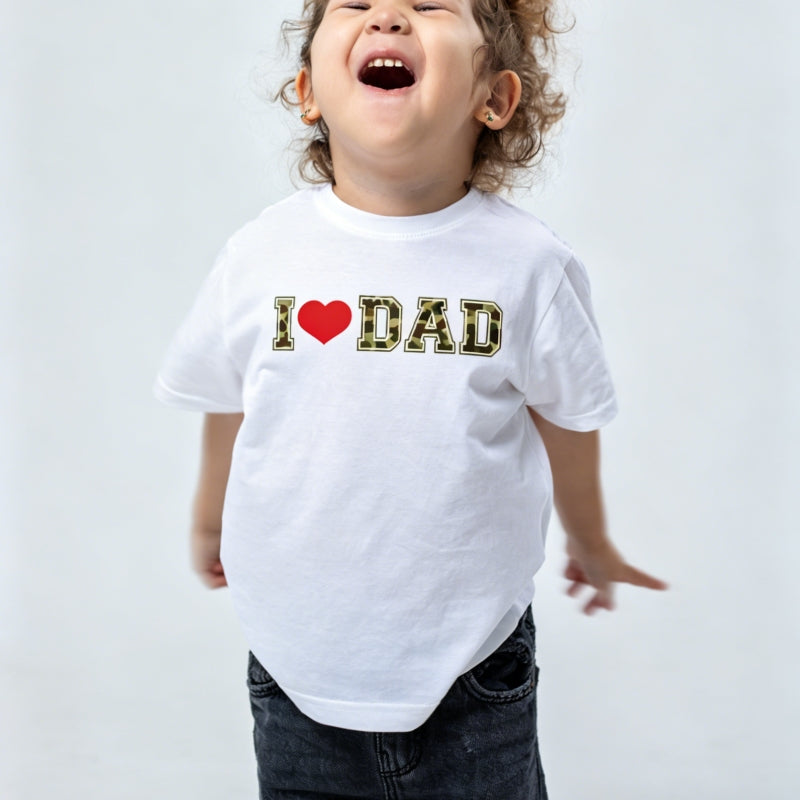 "I ❤️ DAD" Kids T-Shirt | Dad & Kids Matching Set | Ages 3.5-9