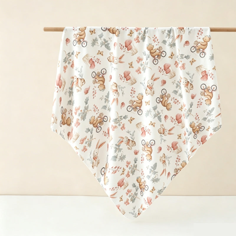 2 Pack Swaddle Blanket 100% Cotton | 90x90cm (35x35in) Newborn Wrap & Bath Towel