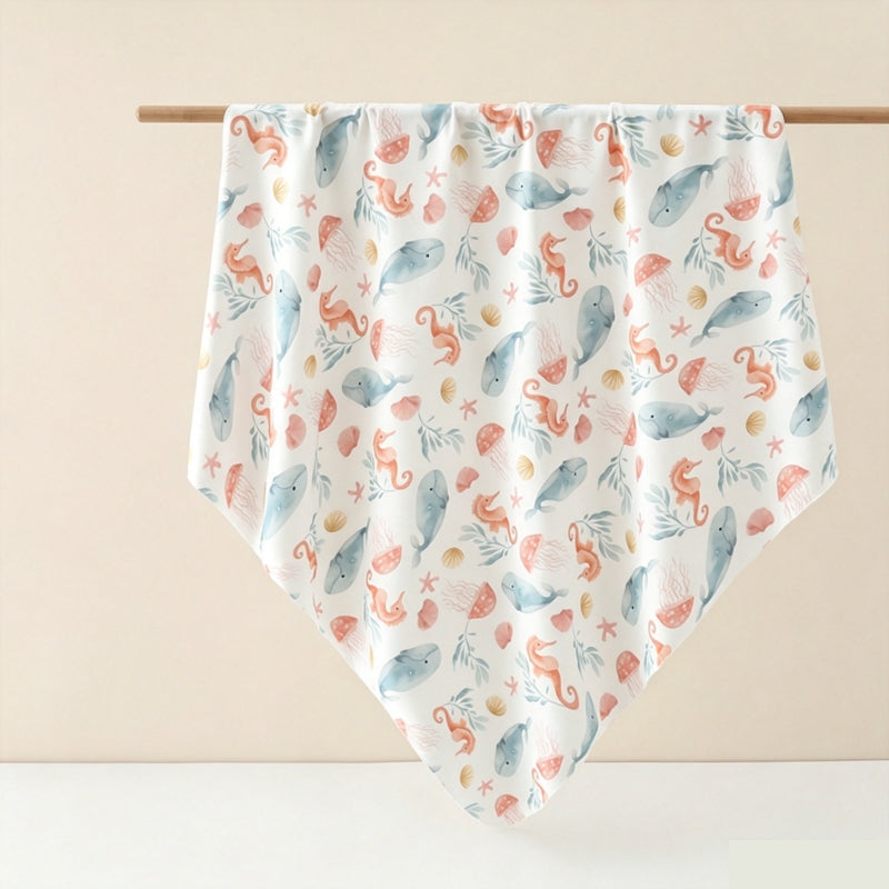 2 Pack Swaddle Blanket 100% Cotton | 90x90cm (35x35in) Newborn Wrap & Bath Towel