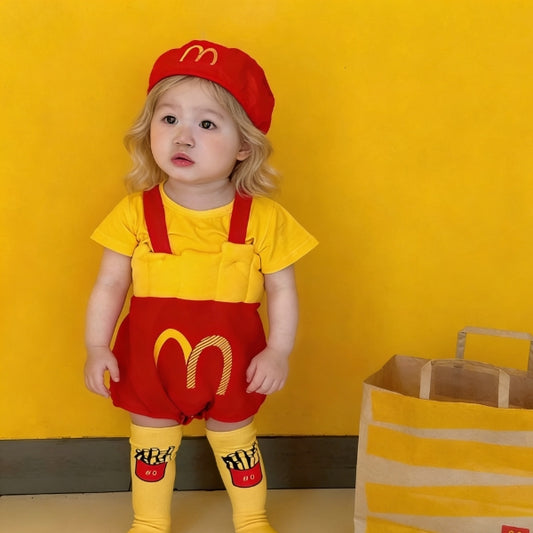 Baby French Fries Costume McDonald's Fries Infant Toddler Halloween Outfit Funny Food Costume -149