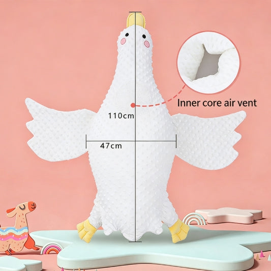 Baby Tummy Time Pillow White Goose Upgraded Colic Gas Relief Soothing Cushion Infant Support -161