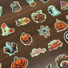 50 Unique Halloween Stickers Pack For Kids | No Duplicates