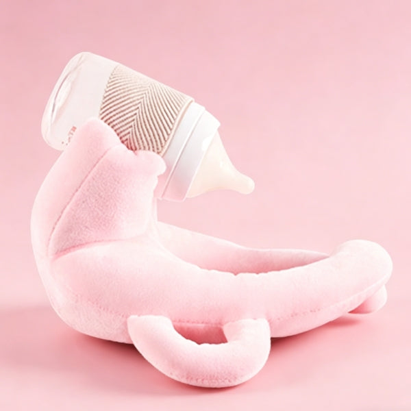 Baby Sleep Better - Baby self feeding pillow in Babypink Color for infants 3M+