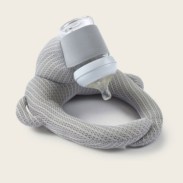 Baby Sleep Better - Baby self feeding pillow in Grey Color-Mesh for infants 3M+