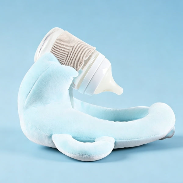 Baby Sleep Better - Baby self feeding pillow in babyblue Color for infants 3M+