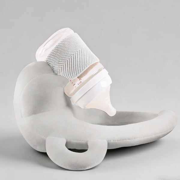 Baby Sleep Better - Baby self feeding pillow in light grey Color for infants 3M+