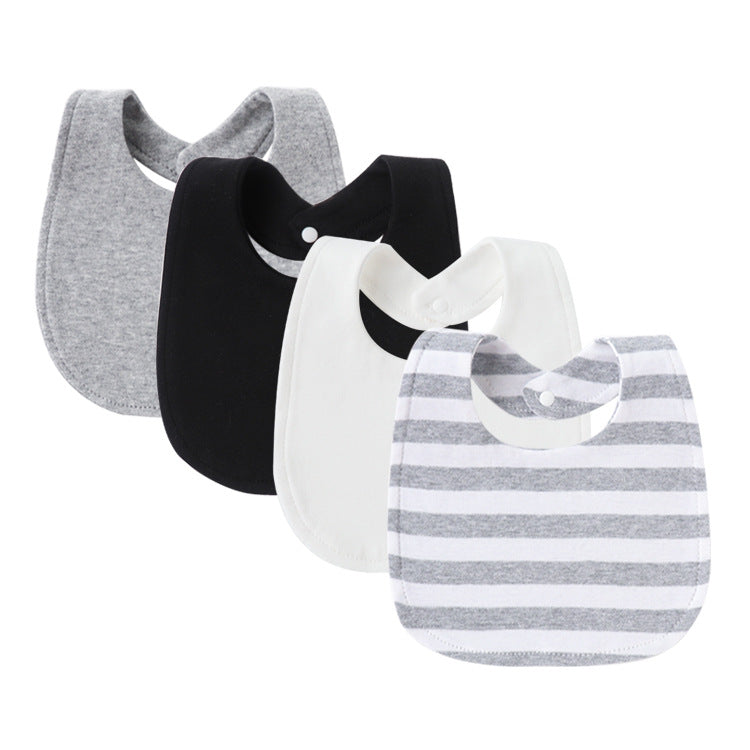 4-Piece Baby Bib Set Double Layer Pure Cotton Square Bibs-316
