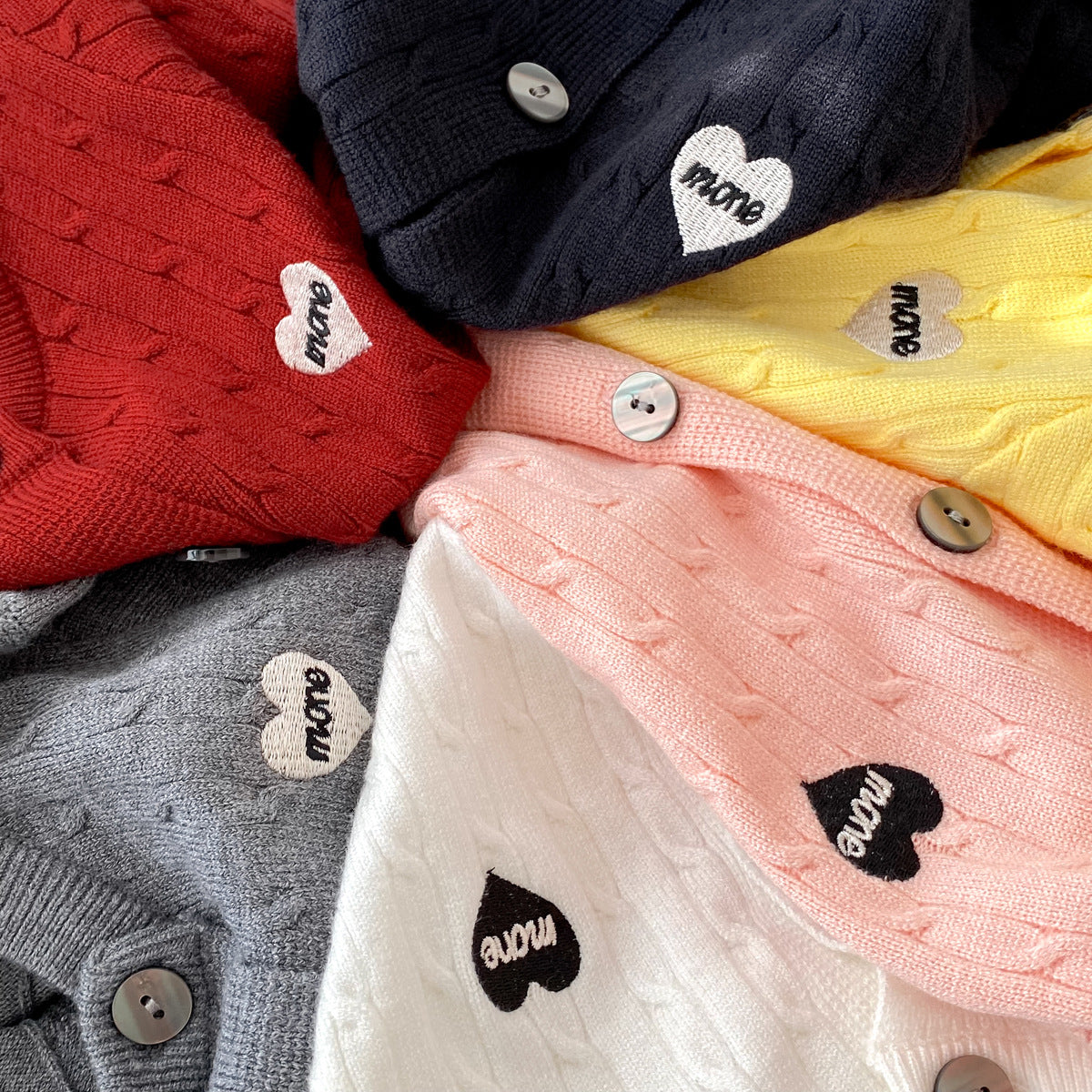 Children Classic Knitted Cotton Cardigan-277