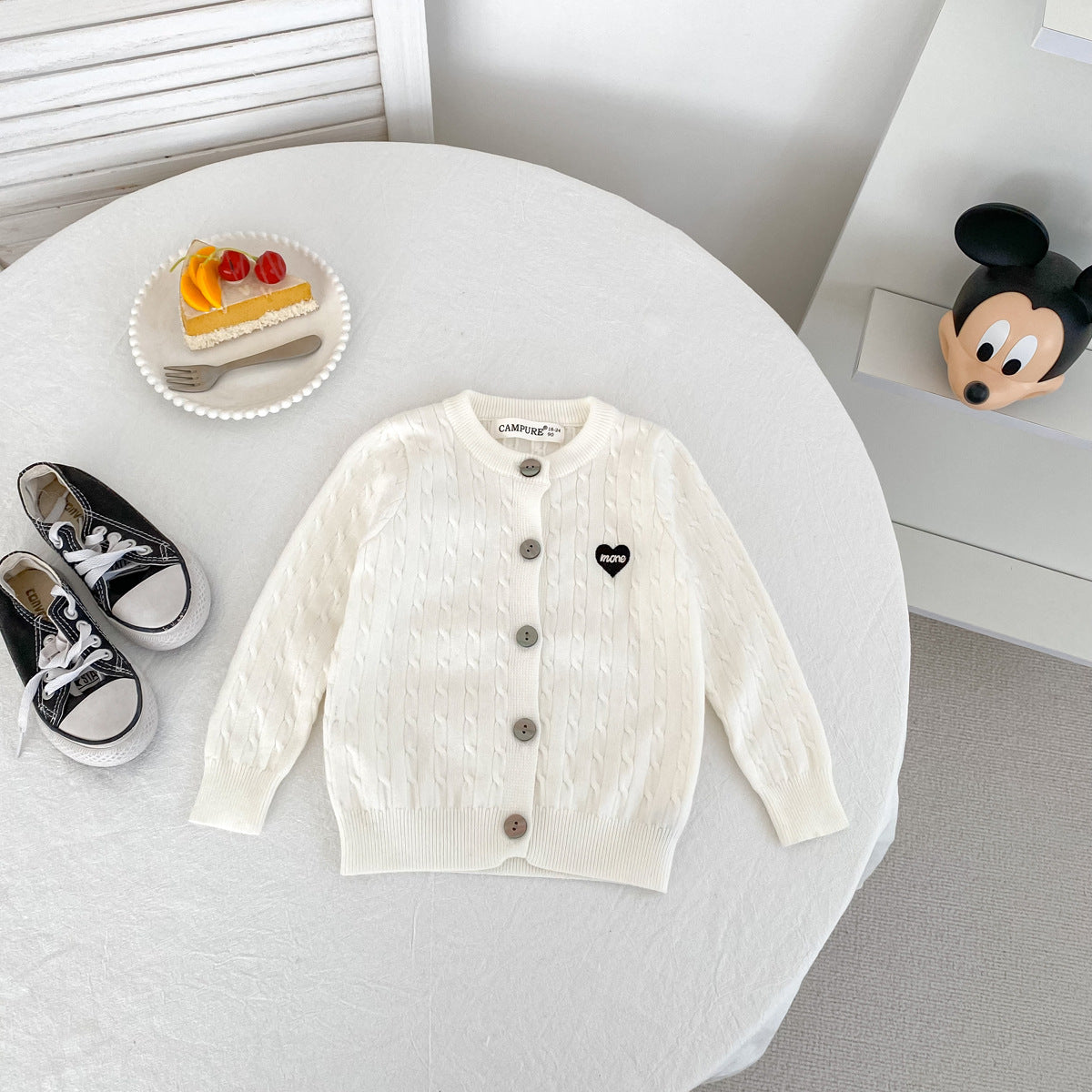 Children Classic Knitted Cotton Cardigan-277