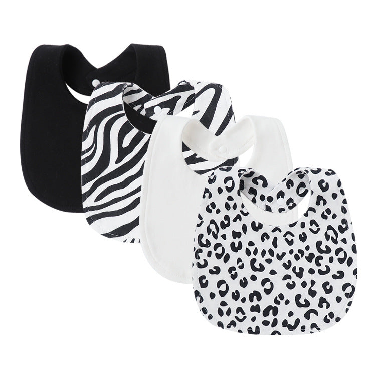 4-Piece Baby Bib Set Double Layer Pure Cotton Square Bibs-316