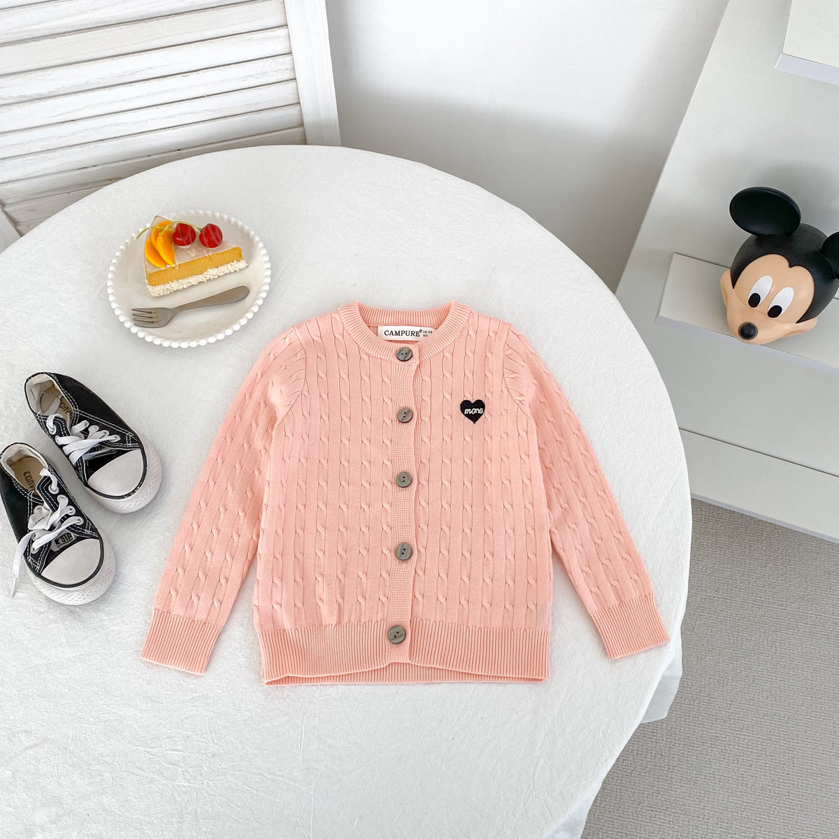 Children Classic Knitted Cotton Cardigan-277