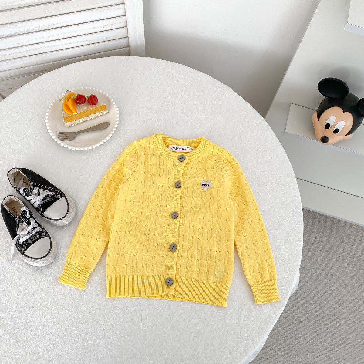 Children Classic Knitted Cotton Cardigan-277