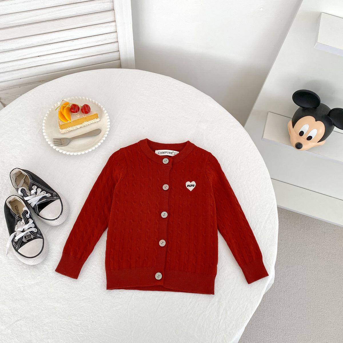Children Classic Knitted Cotton Cardigan-277