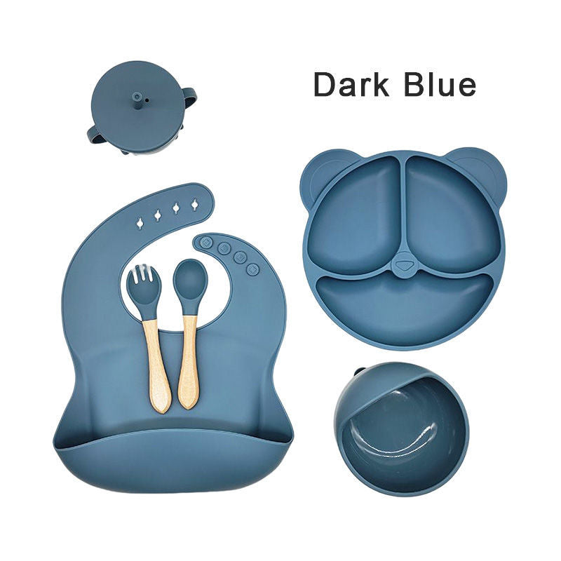 Baby Silicone Feeding Tableware Set, 6-Piece-343