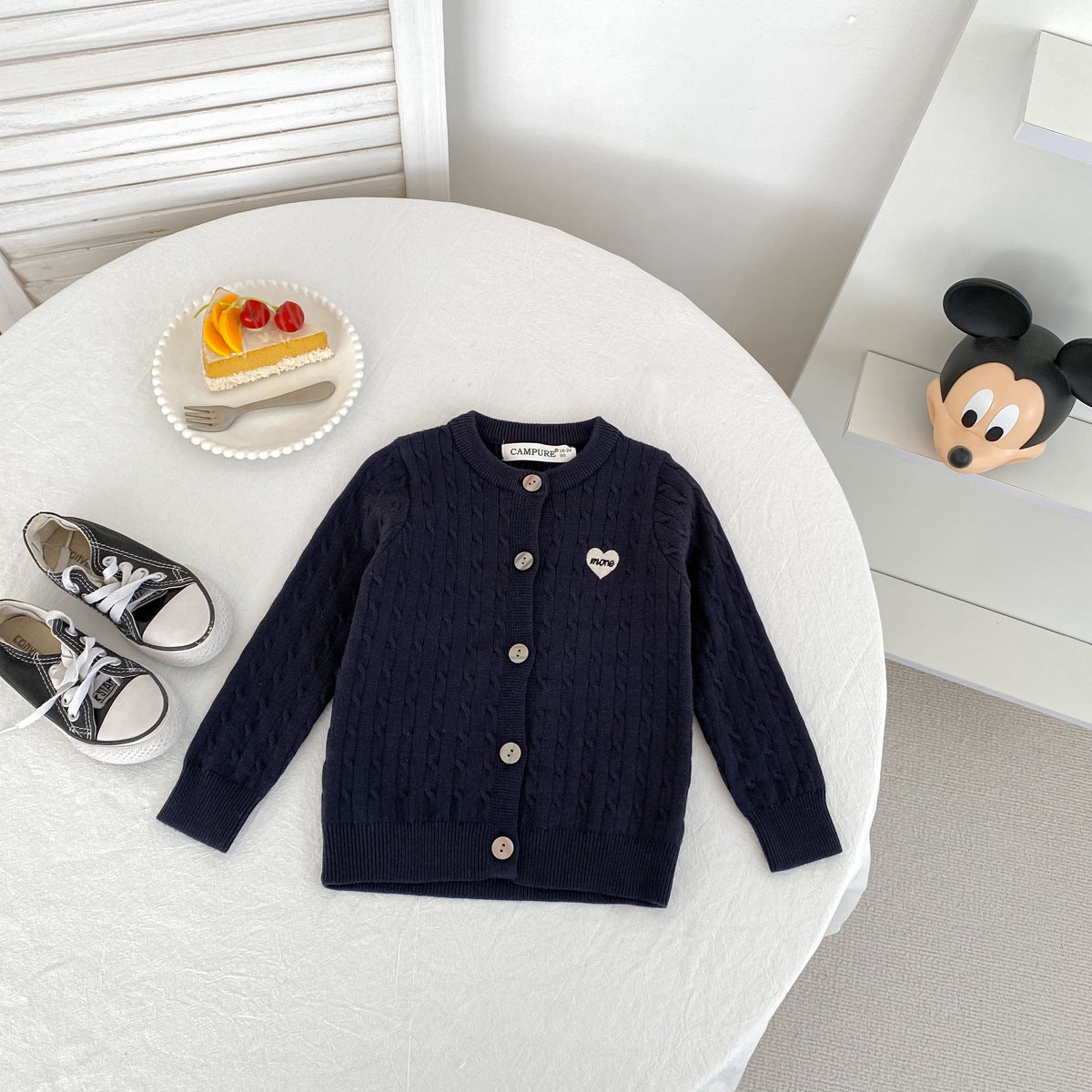 Children Classic Knitted Cotton Cardigan-277