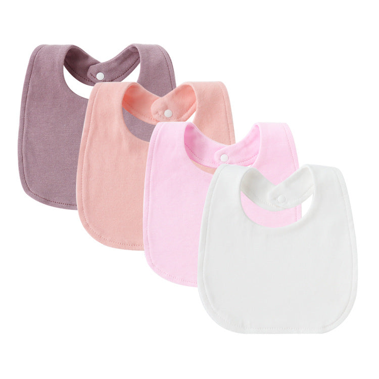 4-Piece Baby Bib Set Double Layer Pure Cotton Square Bibs-316