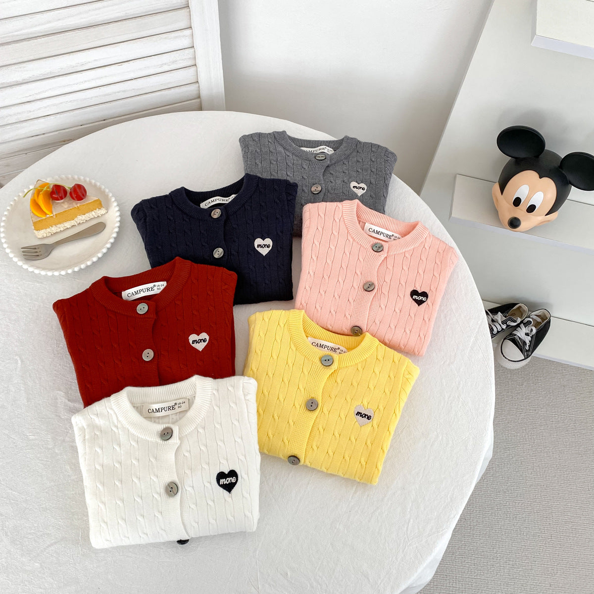 Children Classic Knitted Cotton Cardigan-277