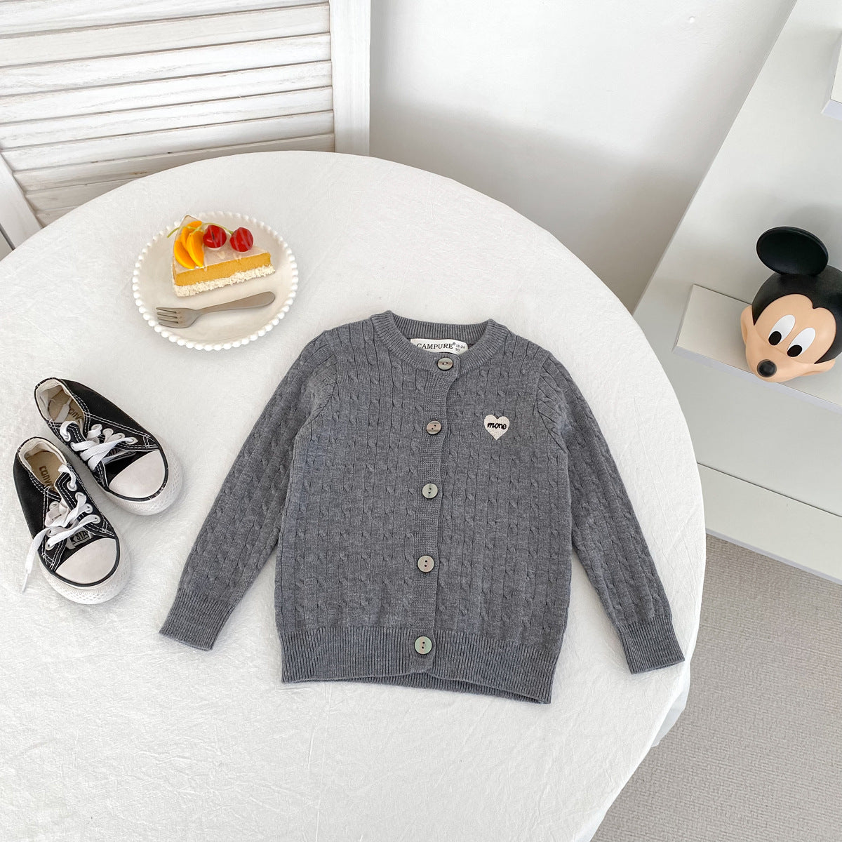 Children Classic Knitted Cotton Cardigan-277