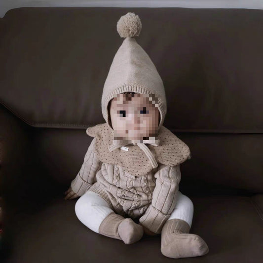Baby Knitted Onesie Pants Hat Set-85