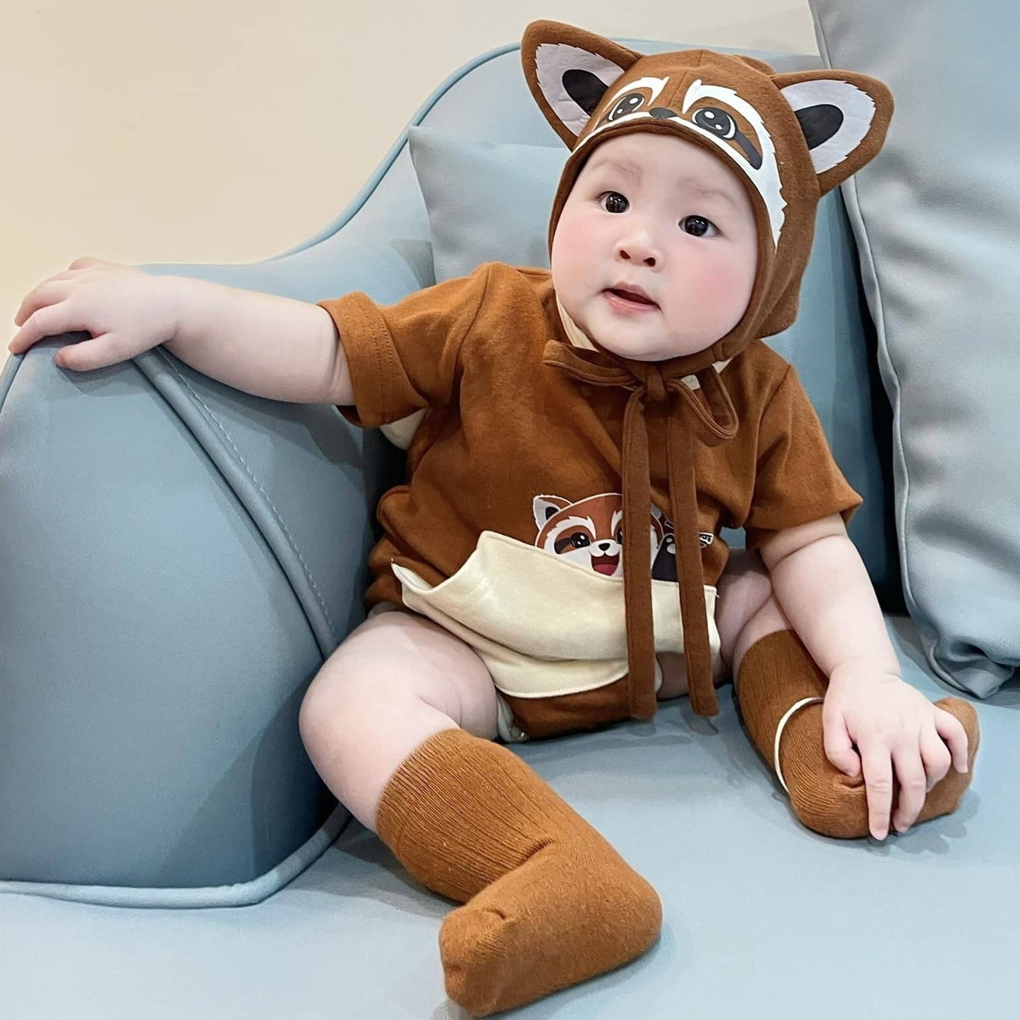 Baby Boy Costume Raccoon Onesie-216