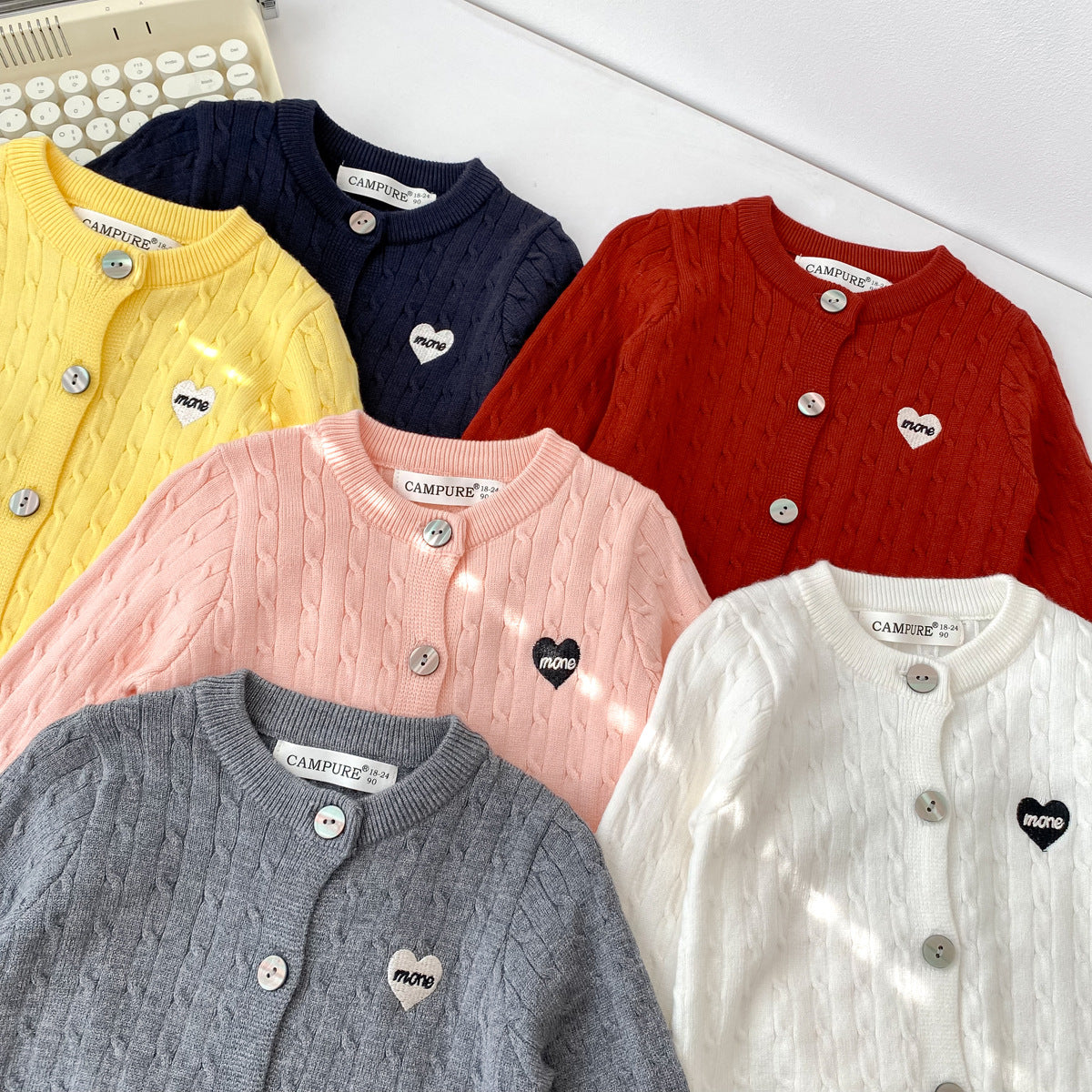 Children Classic Knitted Cotton Cardigan-277