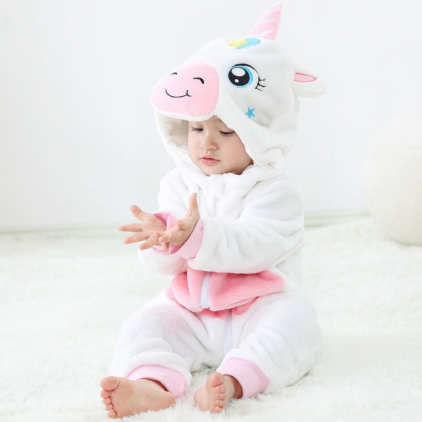 Unicorn Flannel Onesie Baby Costume-285