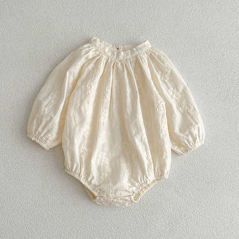 French Embroidered Dresses and Onesie for Baby Sisters-479