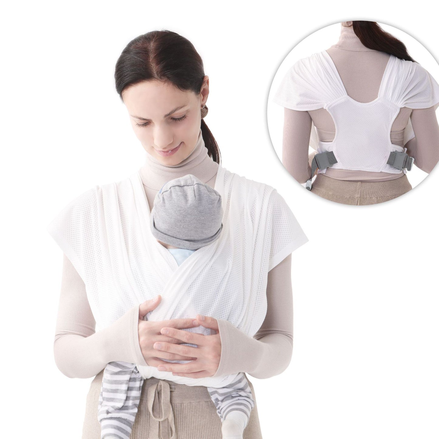 Newborn Baby Wrap Carrier Sling – Buckle Style, Easy to Wear for All Caregivers-347