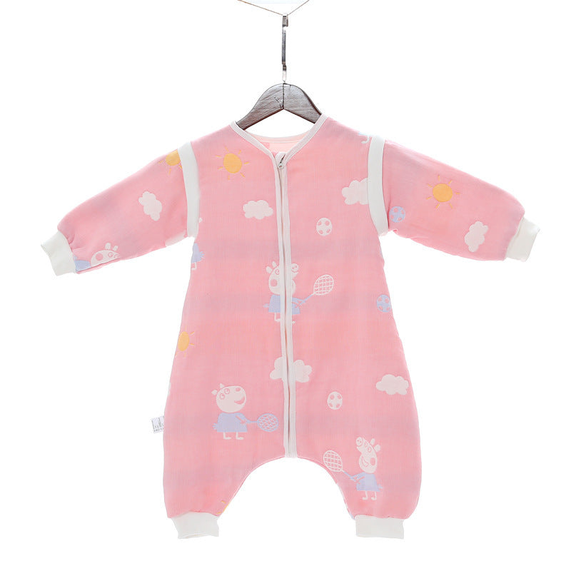 Children Detachable Sleeve Sleepbag 6 Layers Cotton 1.0TOG-56
