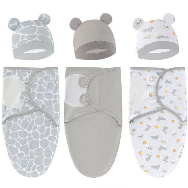 Newborn Baby Sleeping Swaddles Startle Wrap Sets 0.3TOG-60