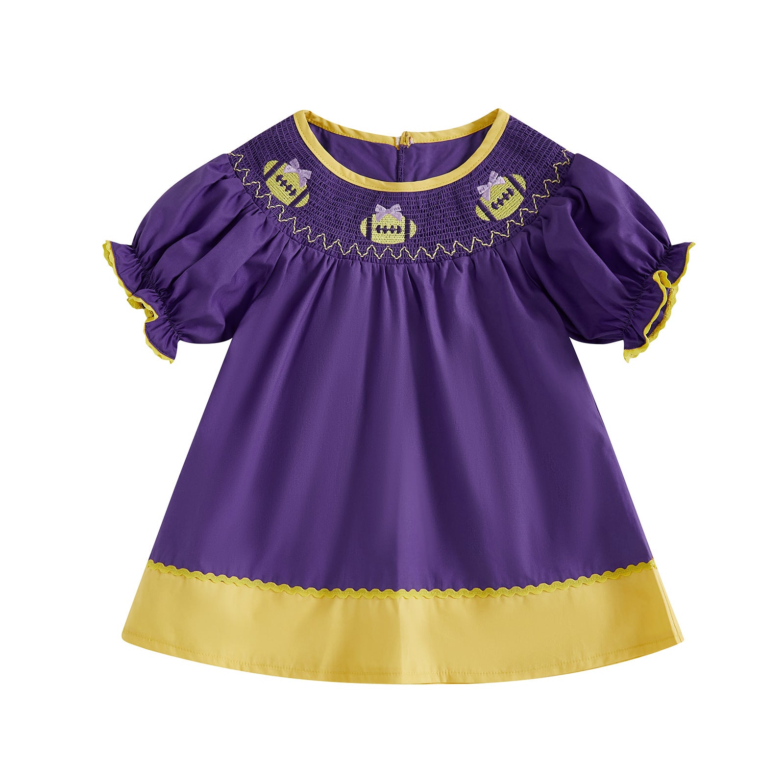 Toddler Girl Halloween Smocked Embroidery Dress | 100% Cotton