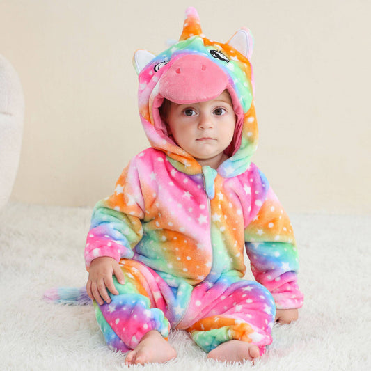 Unicorn Flannel Onesie Baby Costume-285