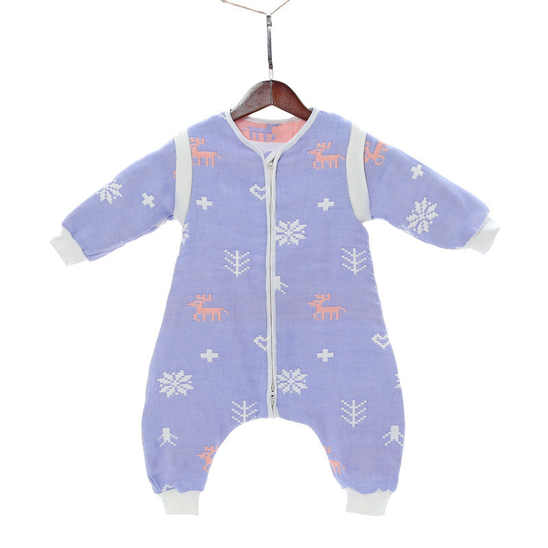 Children Detachable Sleeve Sleepbag 6 Layers Cotton 1.0TOG-56