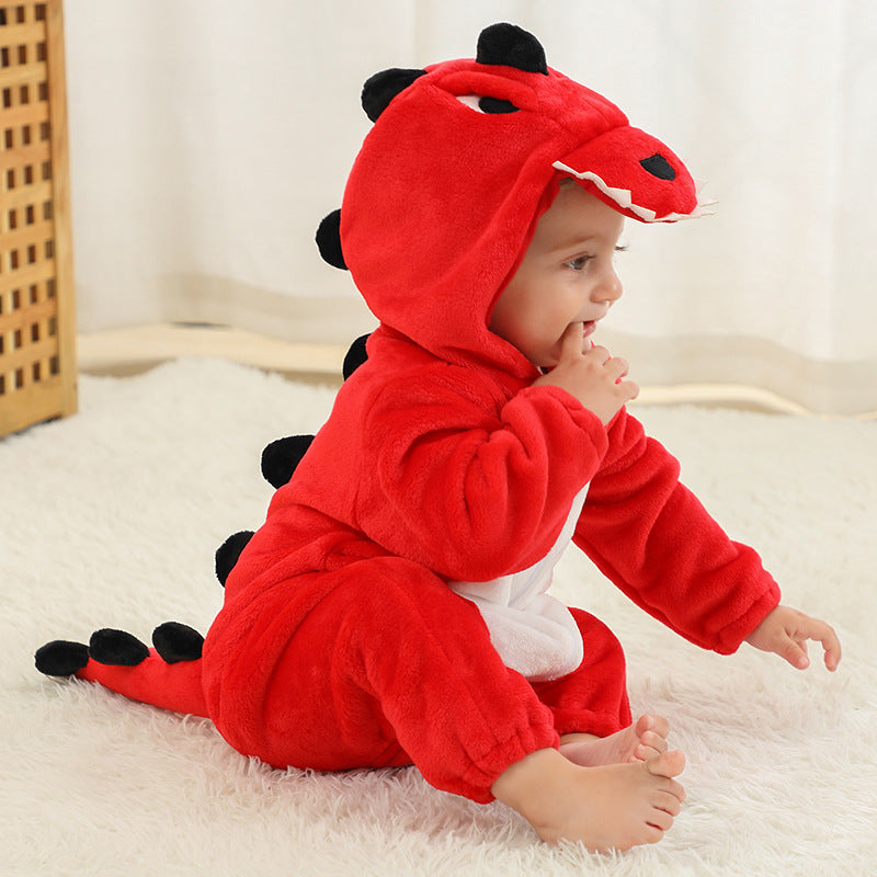 Dinosaur Flannel Onesie Baby Costume-282