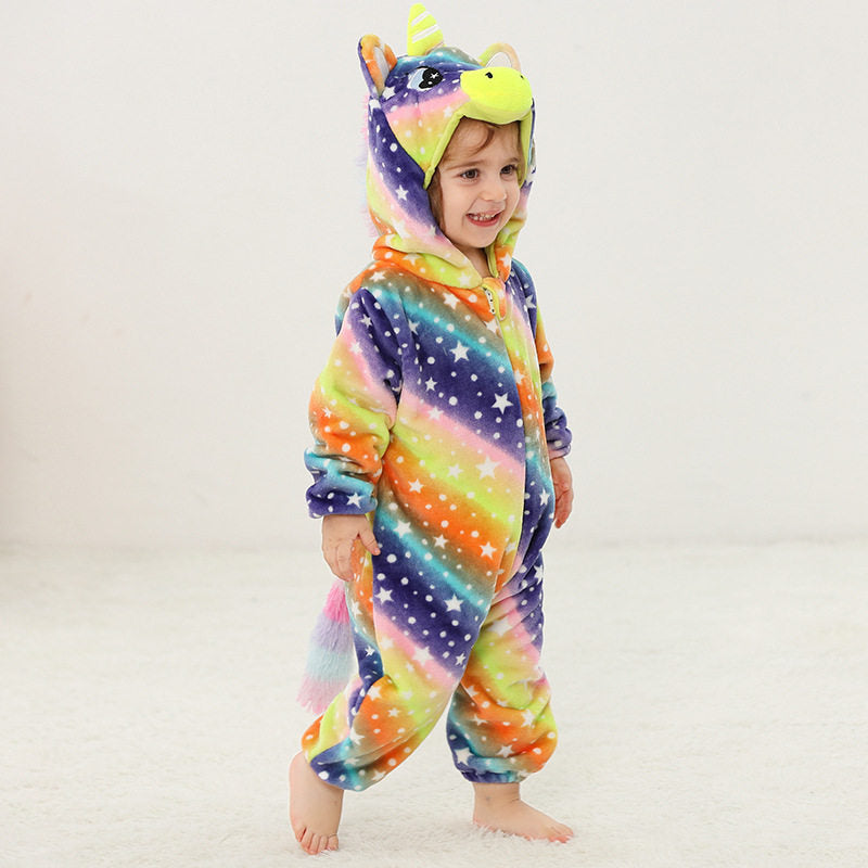 Unicorn Flannel Onesie Baby Costume-285