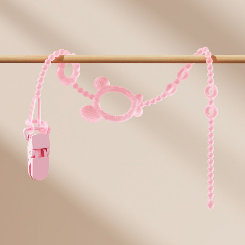 Silicone Pacifier Chain for Baby | Anti-Drop Clip With Teether Set-10