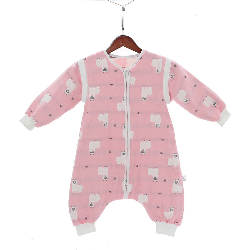 Children Detachable Sleeve Sleepbag 6 Layers Cotton 1.0TOG-56