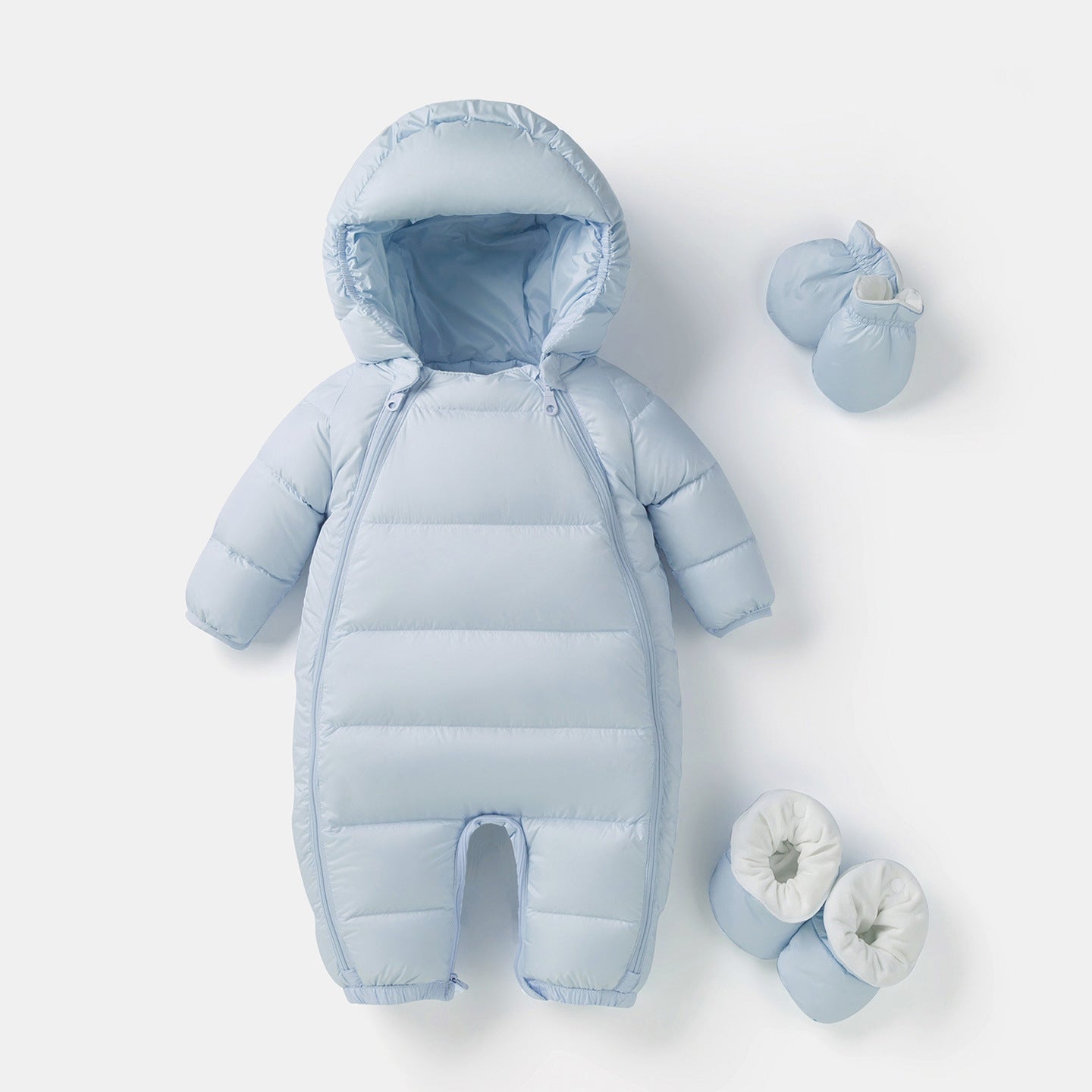 Baby Down Snowsuit Newborn Winter Puffer Jumpsuit Hooded Pram Bunting Snow Suit -96
