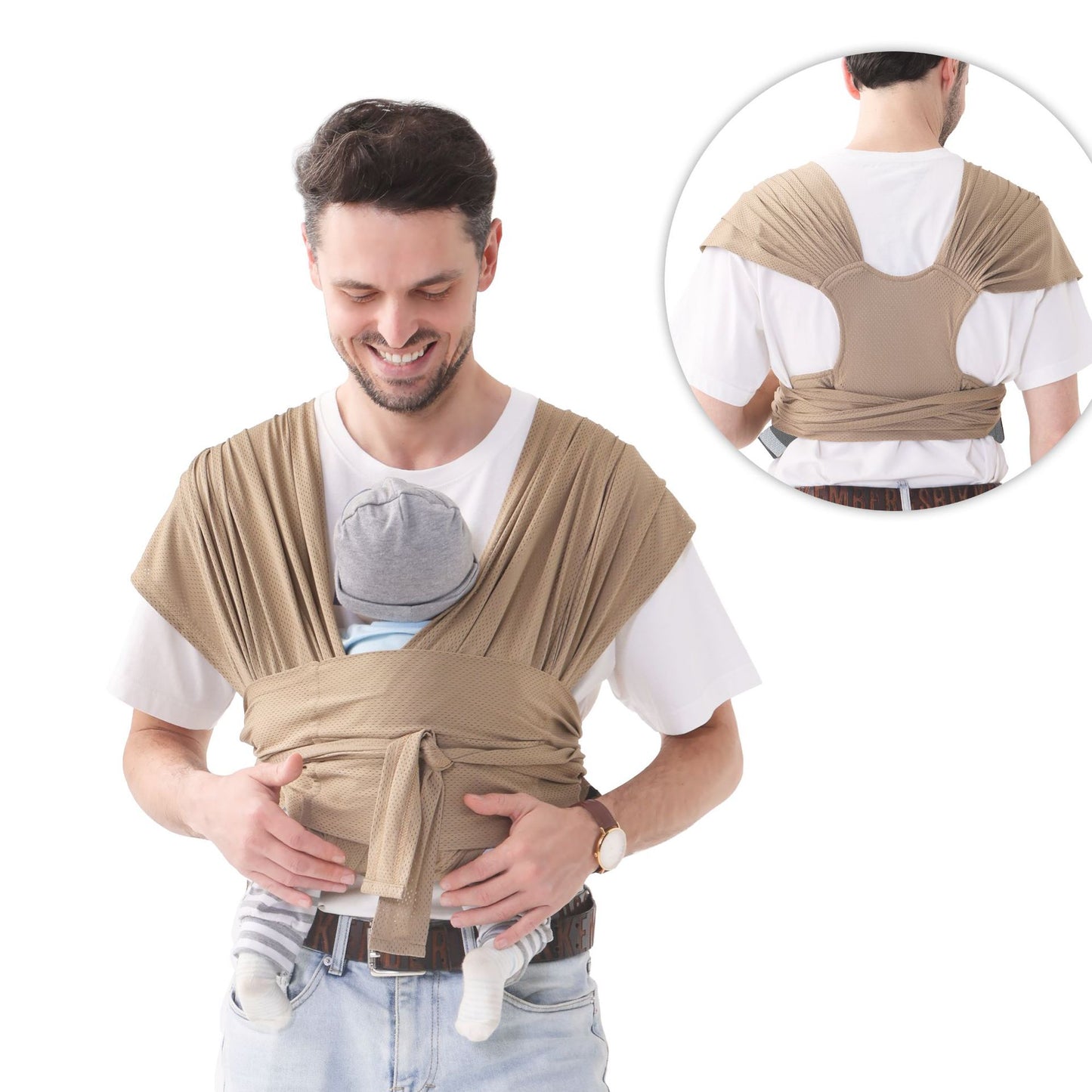 Newborn Baby Wrap Carrier Sling – Buckle Style, Easy to Wear for All Caregivers-347