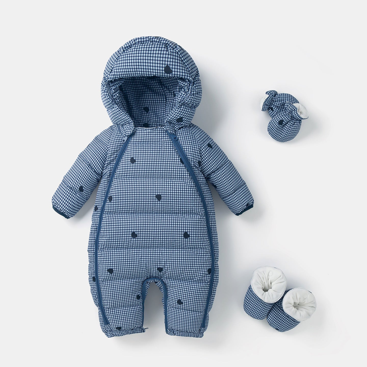 Baby Down Snowsuit Newborn Winter Puffer Jumpsuit Hooded Pram Bunting Snow Suit -96