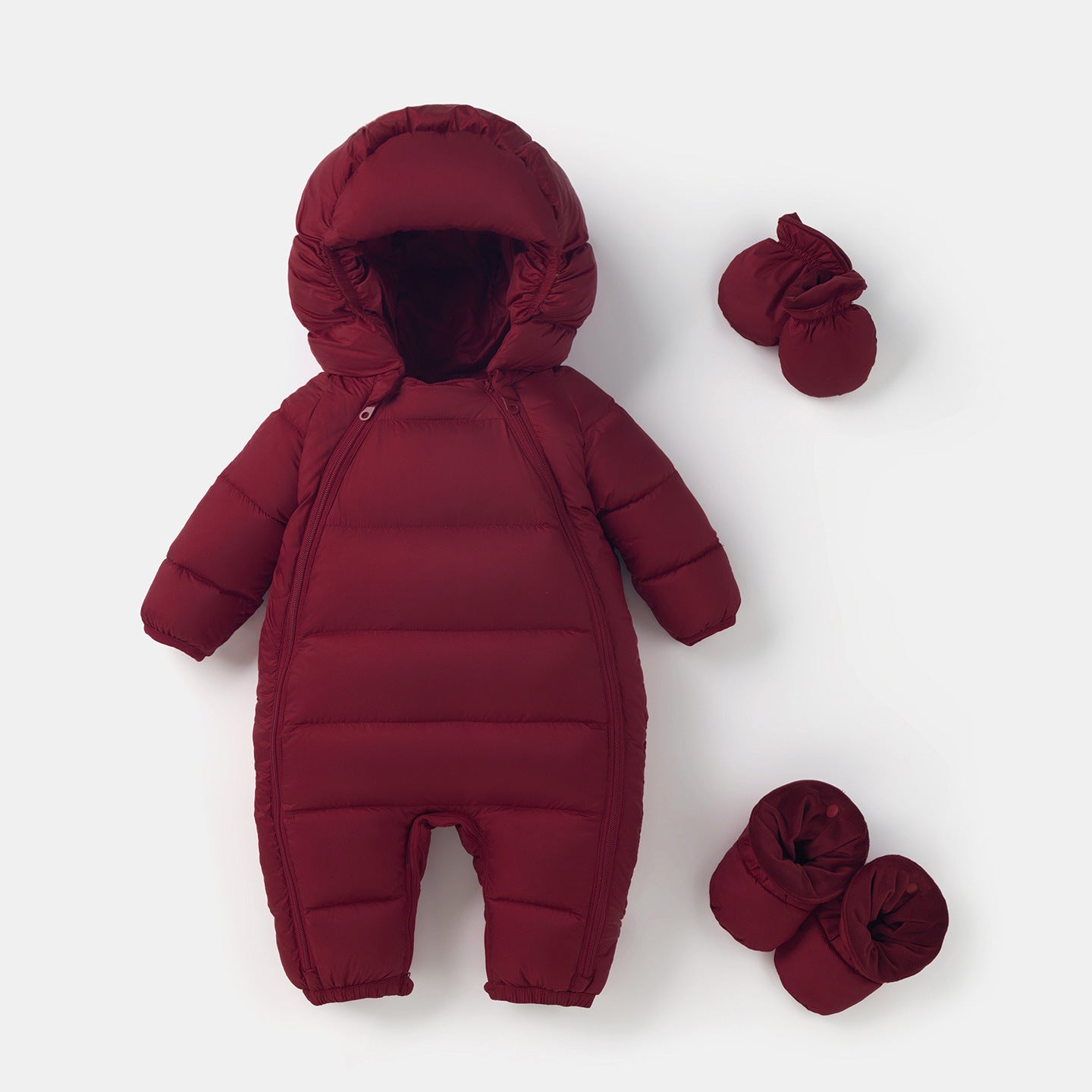 Baby Down Snowsuit Newborn Winter Puffer Jumpsuit Hooded Pram Bunting Snow Suit -96
