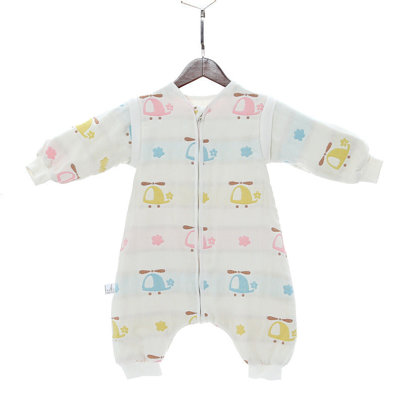 Children Detachable Sleeve Sleepbag 6 Layers Cotton 1.0TOG-56