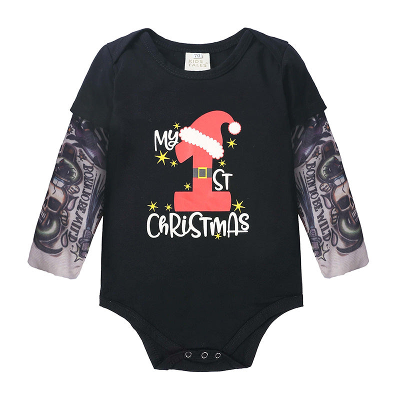 Baby Tattoo Long Sleeve Onesie | Boys Bodysuit-127