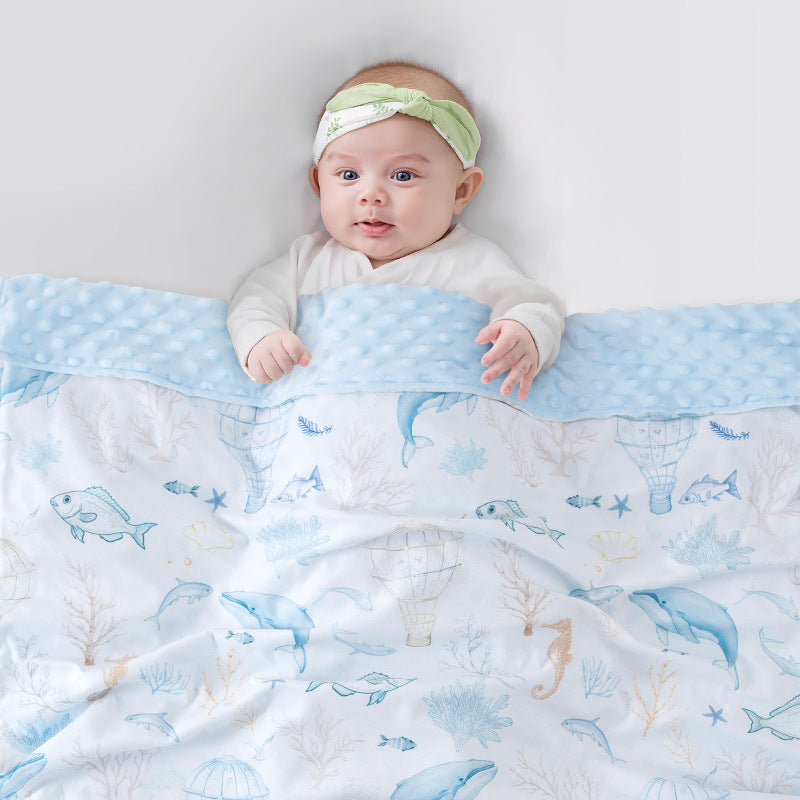 Double-Sided Fleece Baby Blanket-363