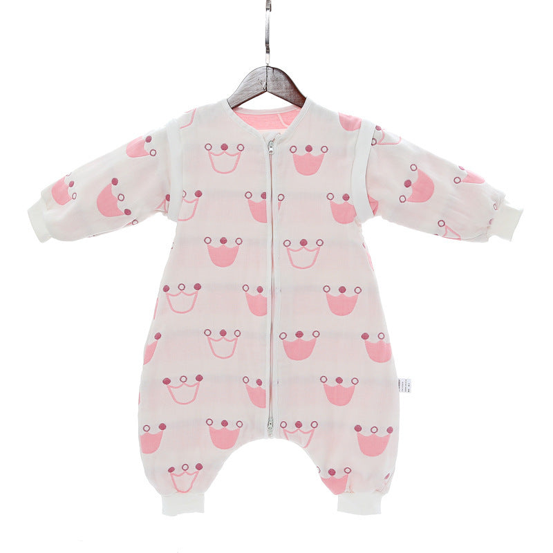 Children Detachable Sleeve Sleepbag 6 Layers Cotton 1.0TOG-56