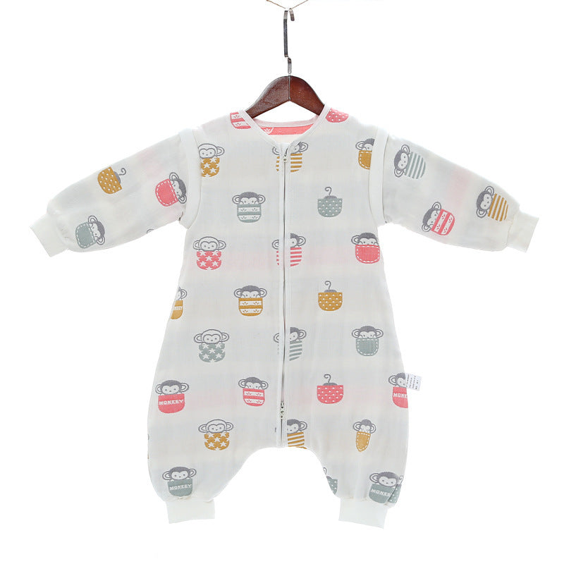 Children Detachable Sleeve Sleepbag 6 Layers Cotton 1.0TOG-56